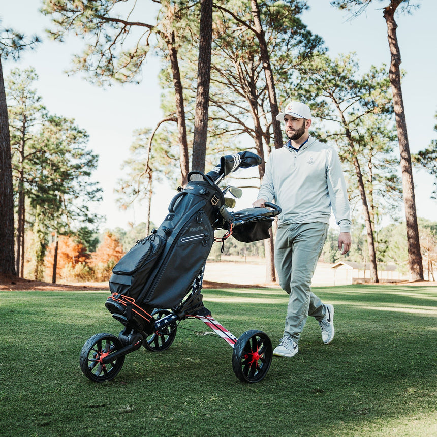 Nitron LTD Auto - Open Golf Push Cart - Dynamic Brands