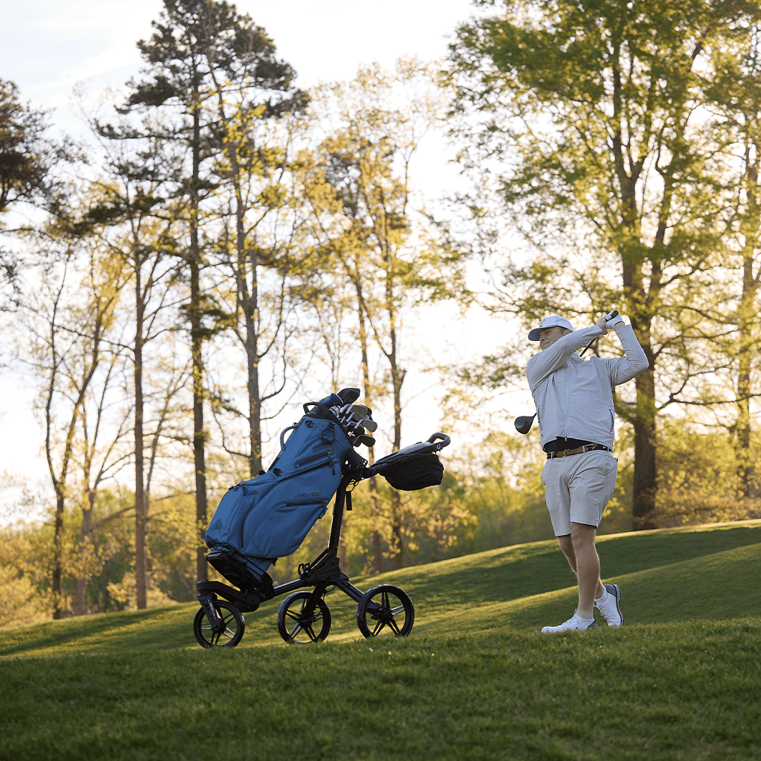 Is a Swivel Wheel Push Cart Worth It on Hilly Courses? - Dynamic Brands