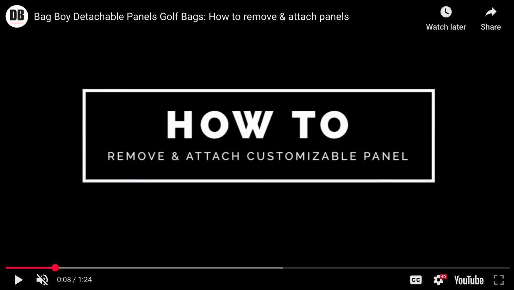How To Remove and Attach Customizable Panels on BagBoy Golf Bags preview